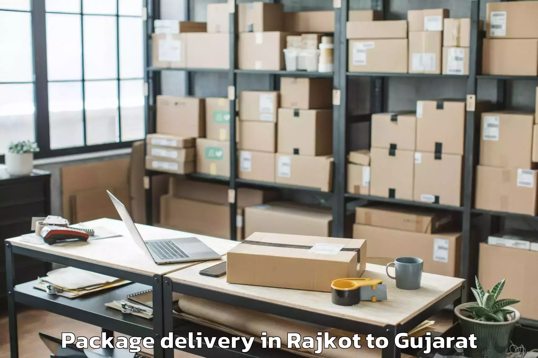 Leading Rajkot to Navrangpura Package Delivery Provider